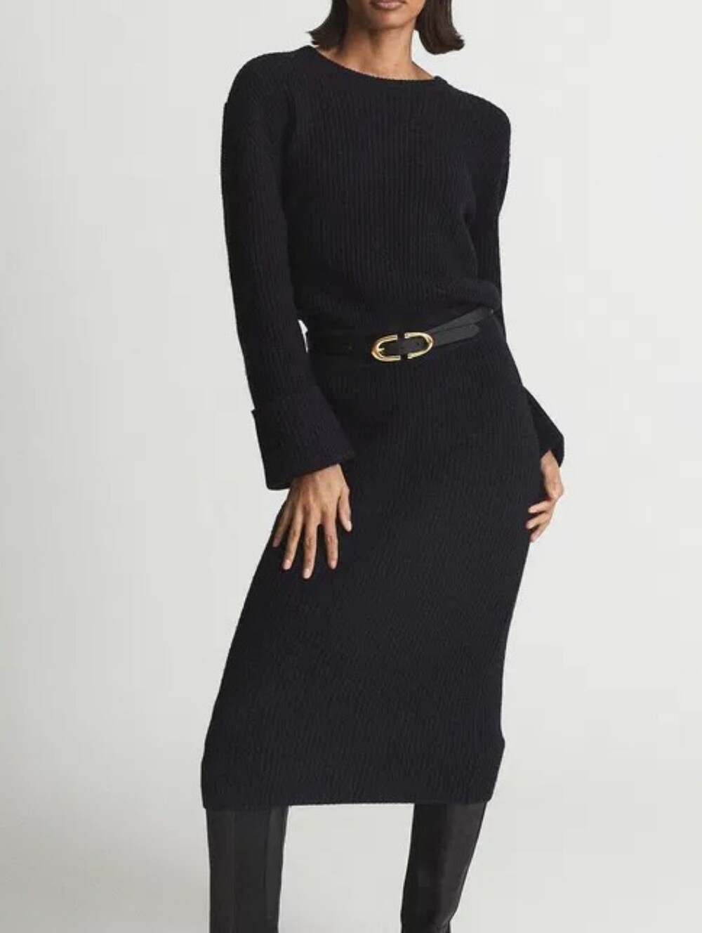 NWT REISS | Jodie Ribbed Knit Sweater Dress - Picture 2 of 6